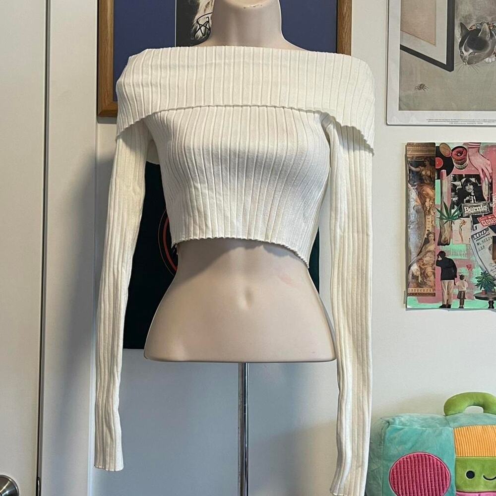 White off the shoulder long